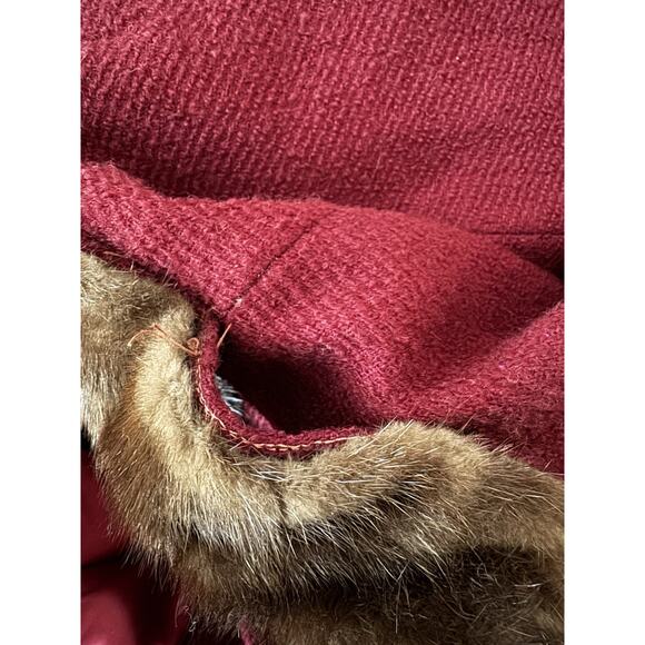 VTG Stix Baer & Fuller St. Louis Women’s Coat Fur Collar Check Measurement READ - Picture 4 of 9
